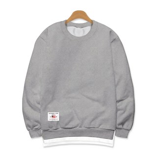 Y-T CLOSET素色層次刷毛大學T恤