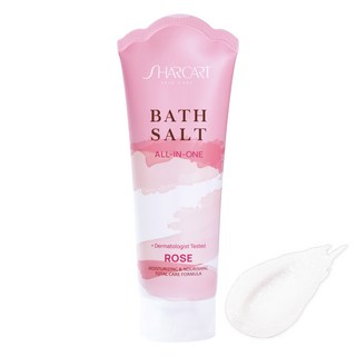 SHARCART 多合一沐浴鹽 頭皮去角質 身體磨砂膏 玫瑰香, 200g, 1個