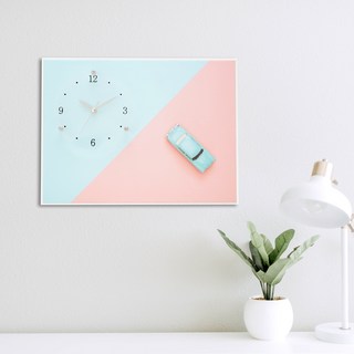 MISO eYe The Frame 版畫時鐘 粉彩車, 白色