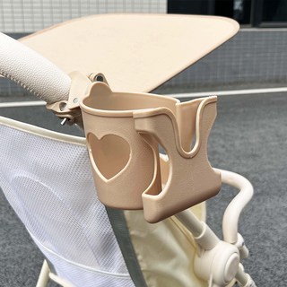 유모차 컵홀더 2in1 휴대폰 자전거 거치대, 베이지, 1개