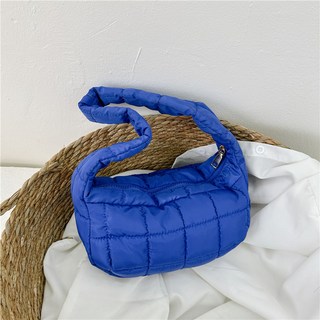 Hilio 迷你絎縫手提雲朵包, 藍色