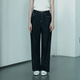 Waar 女款丹寧寬褲