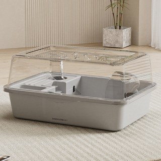 DING DONG PET 倉鼠大空間透明籠屋, 1個, 灰色