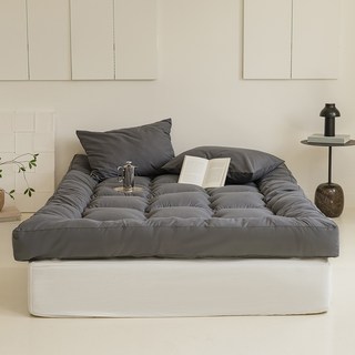 Homesliving 福爾摩斯生活 頂級床墊上墊, 炭灰色