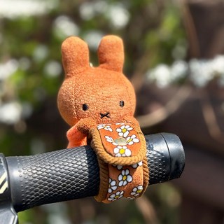 米菲花朵圖案鑰匙圈, 1個, 棕色, 11cm