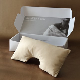 GREEN MOMENT LAB 頸紋護理 Woolflex 頸枕 頸椎枕, 奶油米色, 2個