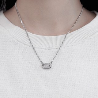 OST女款鎖頭吊墜時尚0.2cm鍊子項鍊