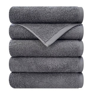Songwol 松月 飯店御用素色毛巾 150g 30支 棉, 5條, 灰色