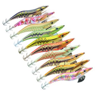 Royal Fish 軟絲木蝦 3號 10色套組, 15g, 亮粉色, 白色, 淺粉色, 緋紅色, 金色, 黃色, 橘色, 綠色, 橙色, 藍色