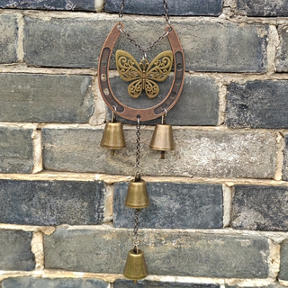 Treova 居家庭院裝飾 壁掛式鐵製復古風蝴蝶馬蹄鐵 四款 2入, 單一顏色