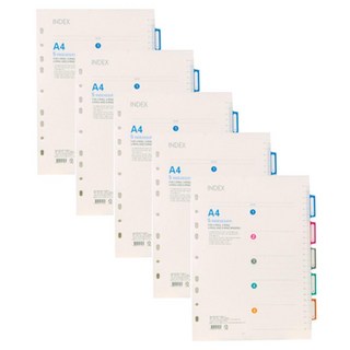 Hope File PP 5分類索引頁, 5件, 混色