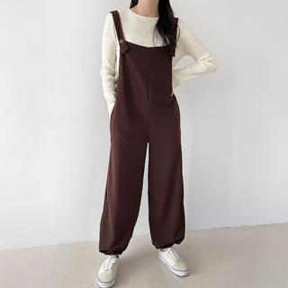 라라온 국내제작 단추 오버롤 포켓 멜빵 조거 점프슈트 26TSP3723