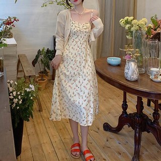 Lemon Soul Renalla 花卉圖案無袖連身裙 07171, 混搭色