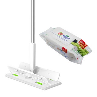 3M Scotch-Brite 百利 多效雙扣除塵平板拖把 L號+小蘇打濕拖布30抽, 1組