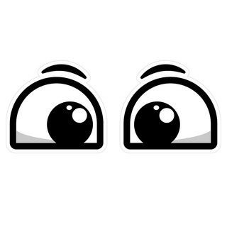 Mungkiwoldeu 保持安全車距 反光貼紙 大型 可愛可愛003, 1套, 混合顏色