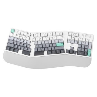 지클릭커 오피스프로 인체공학 스탠다드 블루투스 풀윤활 몽돌 도각도각 무선 기계식 키보드 네온화이트 45g, 제조사축, EK600, 네온 화이트