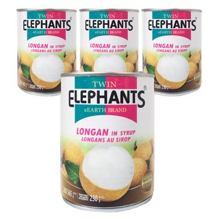 TWIN ELEPHANTS 龍眼肉罐頭, 565g, 4罐