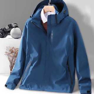 Sunbit 男款 Kenta 換季素色團體登山連帽風衣