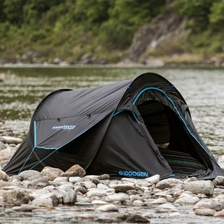 fast camp Mount Pro XS 雙層防水彈開式快速搭建帳篷, 黑色, 1-2 人