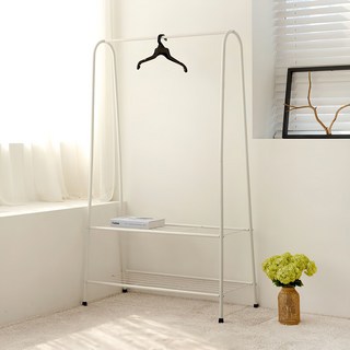 GAGU FEELING 金屬製迷你2層蛋型吊衣桿 800, 白色