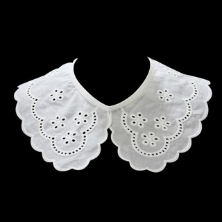 Allode 刺繡白色假領襯衫 星光呢喃