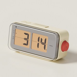 mooas 復古自動翻頁鬧鐘 桌鐘, 奶油色