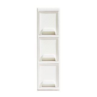 리빙숲 온도 플라스틱 서랍장 3단 소, 클레이화이트
