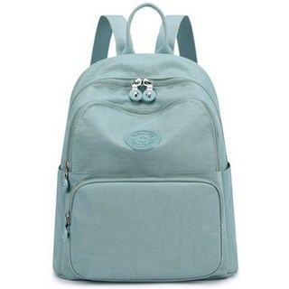 ADDEDIT 女款後背包 薄荷色 輕巧素色logo口袋 27 x 12 x 30cm