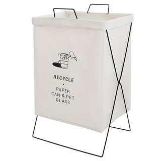 Monoble 可折疊式分類回收桶 41L, 象牙白