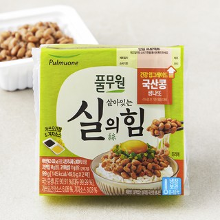풀무원 살아있는실의힘 국산콩생나또, 49.5g, 2개입, 1개