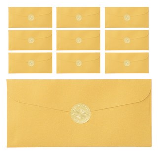 Tamsa 零用錢信封 10入 + 貼紙組 金色, 金色(信封)、金色(貼紙), 10個
