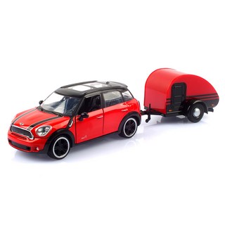 MOTORMAX 1:24 複製品 Mini Cooper S Countryman 拖車 汽車模型 MTX797615RE, 紅色, 1個