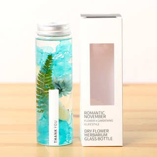 Romantic November 繡球花 浮游花 永生花, 亮眼天空藍