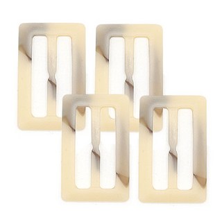 Burberry風格 仿玳瑁皮帶扣 50mm, 4個, 象牙白