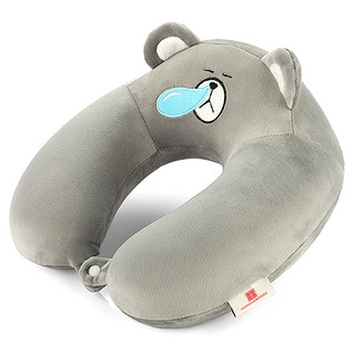 Gonggampeak 頸椎U型枕 灰熊款, 灰色