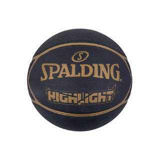 스팔딩 하이라이트 농구공 블랙 골드 84-355Z, 1개