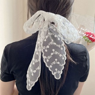 AFECTO 女性用蕾絲時尚雪紡絲巾