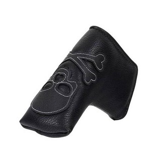 SKULL 縫線一字推桿桿頭套, 黑色, 1個