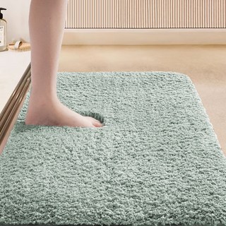 생활업글연구소 세탁가능한 푹신한 발매트, 그린