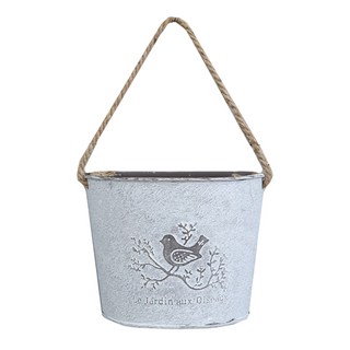 小麥購物 復古鐵皮壁掛盆 L532, 1個, 小鳥