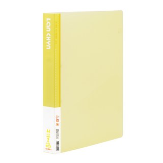 Lan CHYn 連勤牌文具 lc-8002 Y PP 果凍色系二孔圓型夾 A4文件夾, 1入, 黃