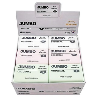 HWARANG 花郎 JUMBO Original S 橡皮擦, 顏色隨機, 1組