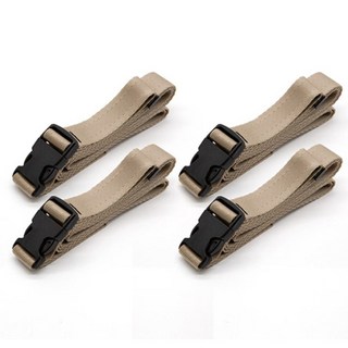 Hue Camping 多用途壓縮織帶4件組 帳篷繩 米色 1.5m