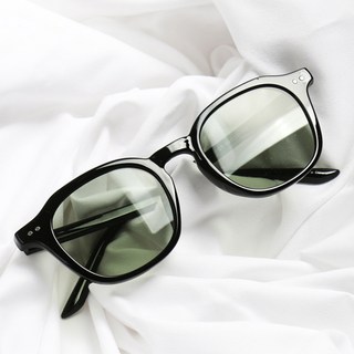素色圓框抗UV太陽眼鏡 BB557+眼鏡收納盒