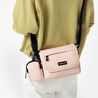 ADDEDIT 愛德編輯 旅行用 普里 迷你 斜背包, 珊瑚粉