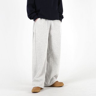 Dangun 男款 短版/長版 側邊細褶 寬鬆闊腿褲