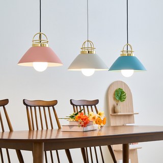 Hit燈飾 Delina 1燈餐桌燈 吊燈 D34607, 粉紅色(D34607PK)