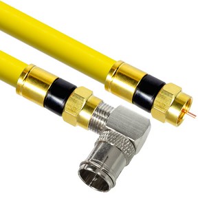 韓國製 Gold 高級型 RF 天線 黃色 5C 彎頭 同軸 手工線材 7M, MLZ-GRLY070(7m)