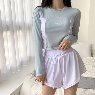 GONBE 女性長袖短褲防磨衣上下套裝 bg6039