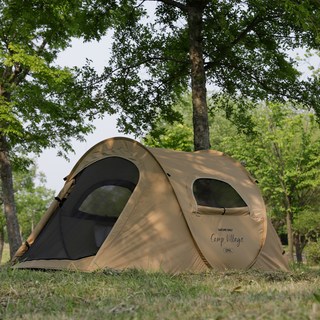 camp village 一鍵式隔熱快開帳篷 S, 米色, 單人